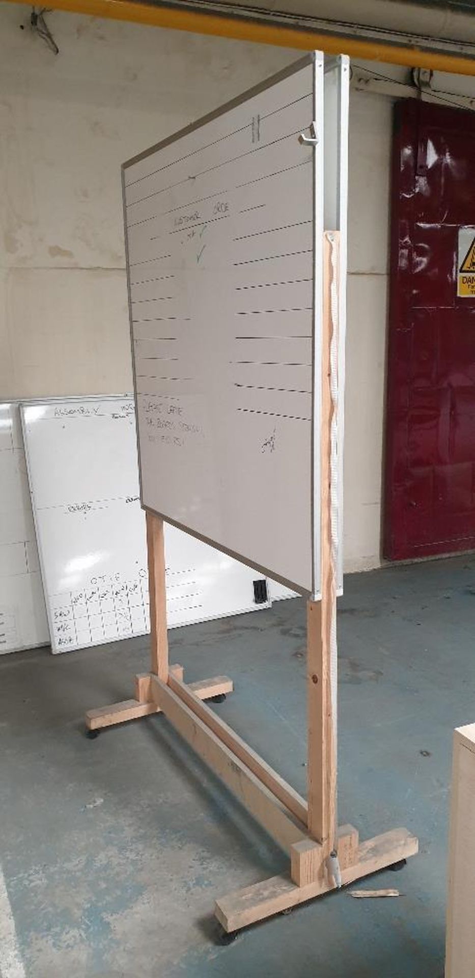 Mobile double sided dry wipe boards - Image 2 of 2