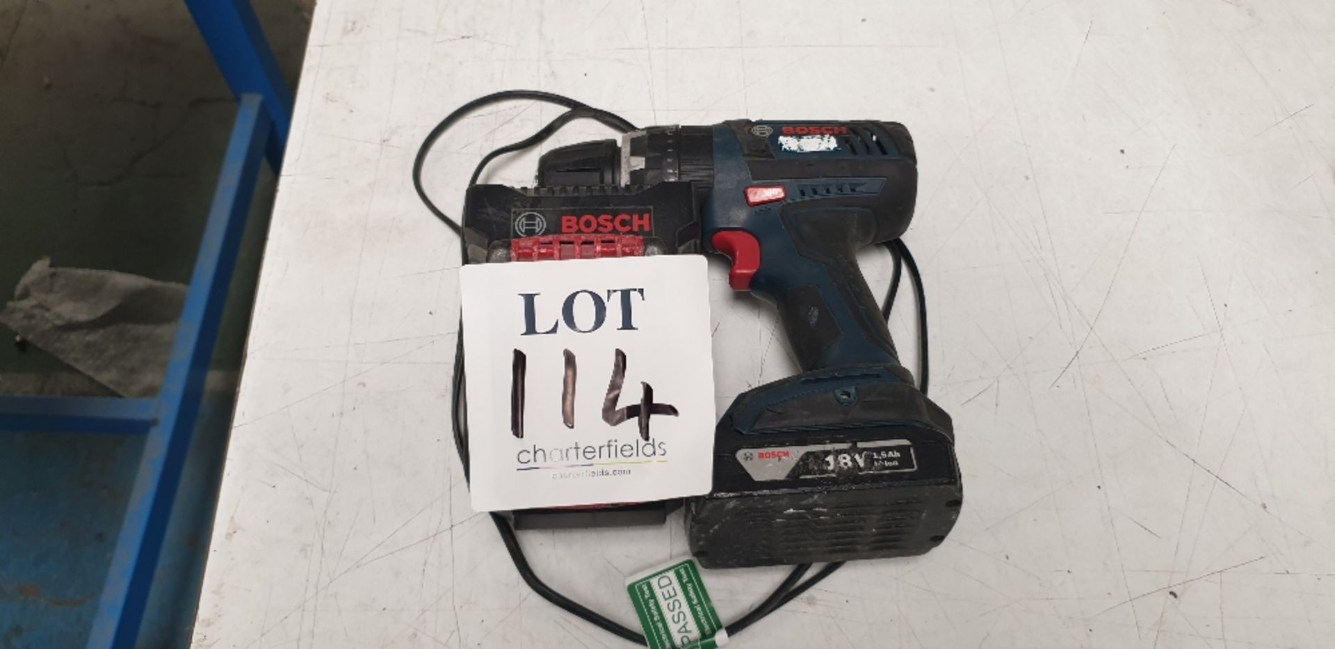 Bosch GSB 18V battery drill with spare battery and charger