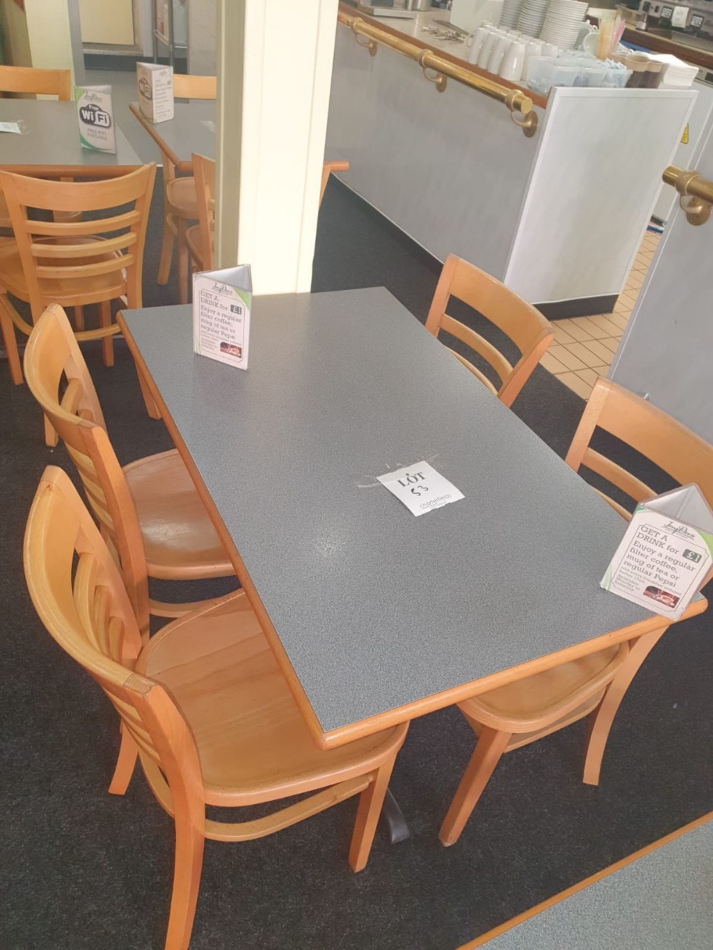Four seater table with 4 - chairs