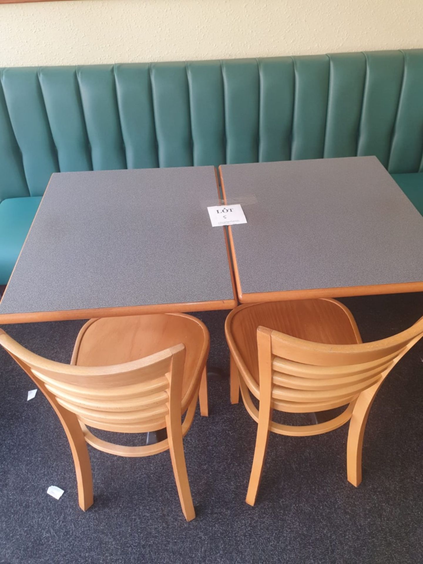 2 - two seater tables with 2 - chairs