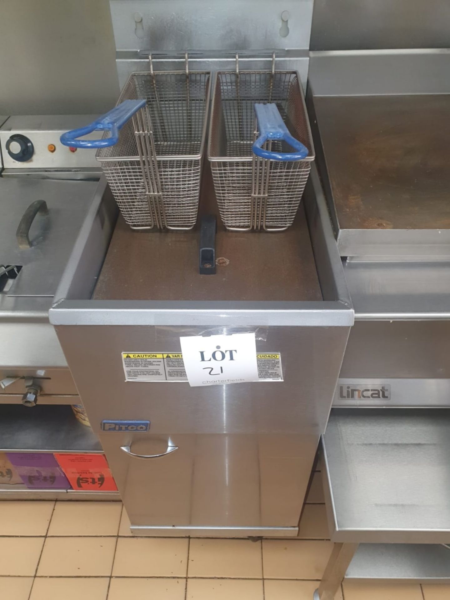 Pitco double basket deep fat fryer