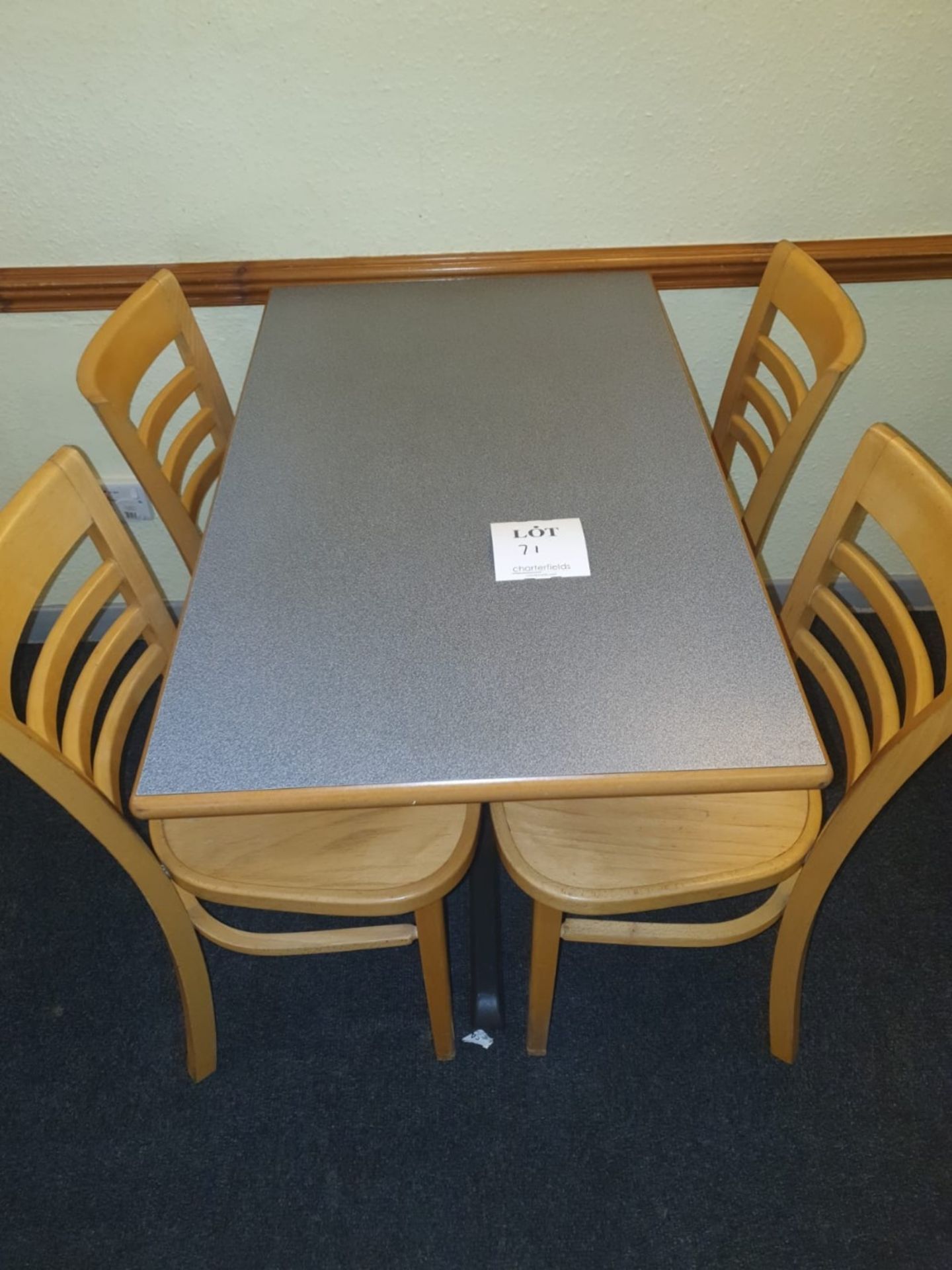 Four seater table and 4 - chairs