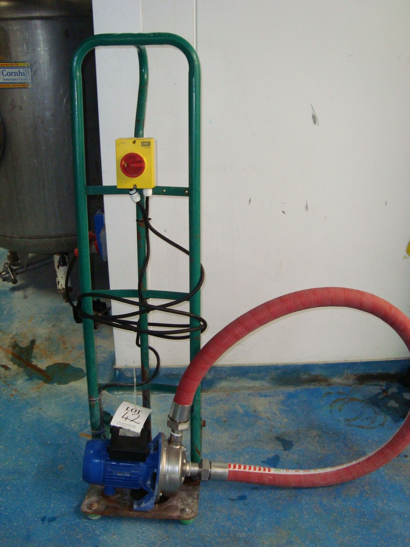 An Ebara portable process pump on stand