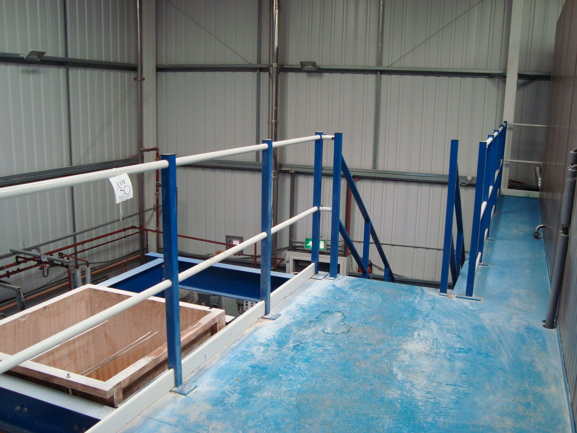 A steel framed mezzanine floor structure, approximately 13x7m, with two insulated cold room - Image 3 of 19