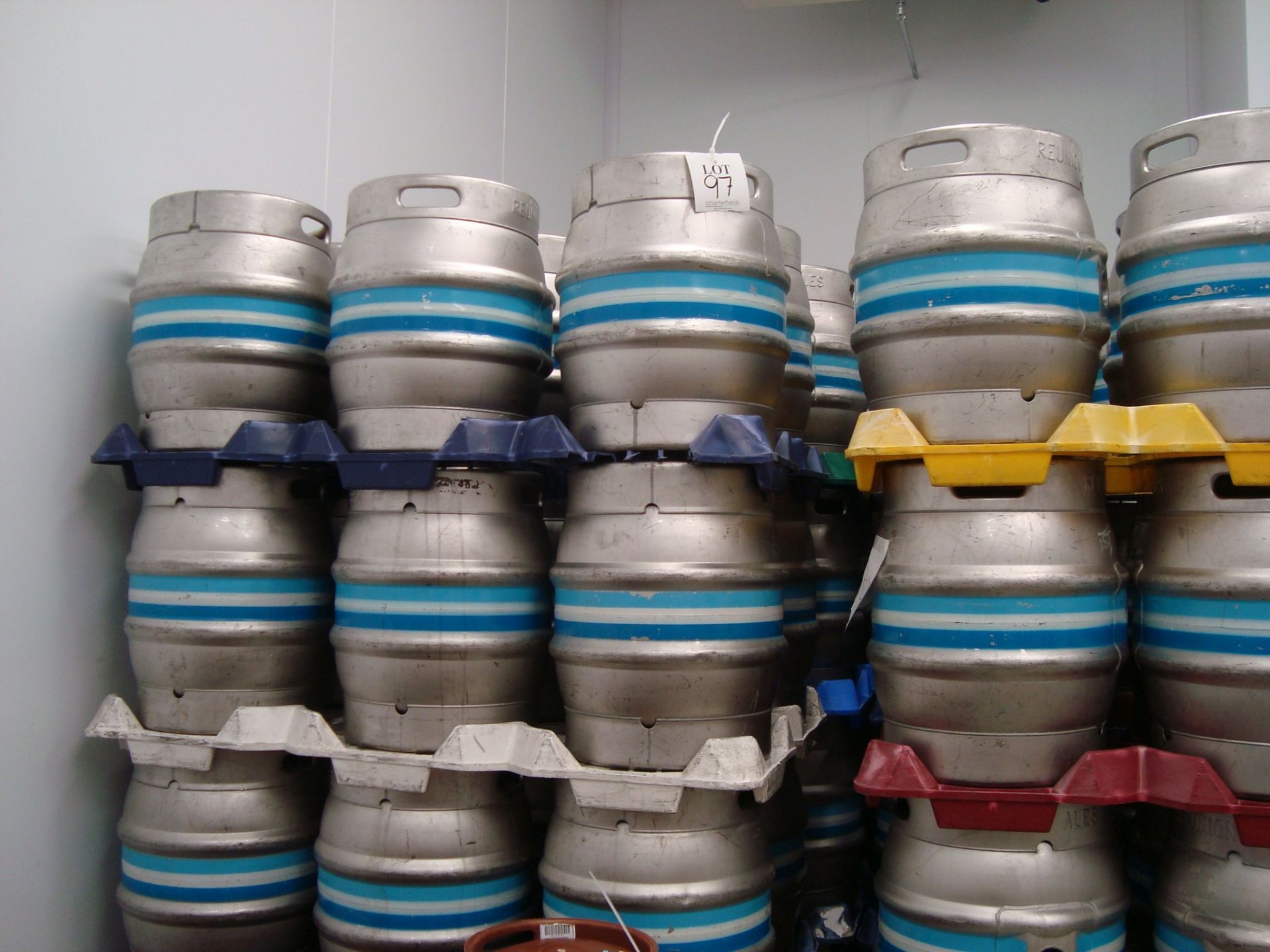 Seventy two stainless steel nine gallon firkin casks - Image 2 of 3