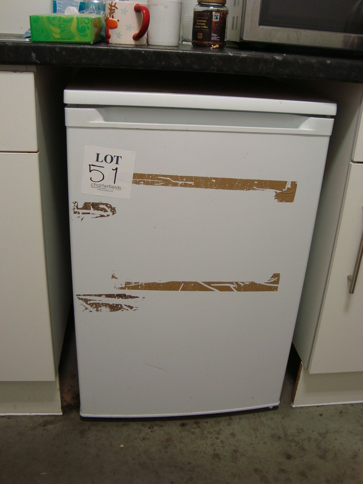 The kitchen contents including three domestic refrigerators, Sharp microwave oven and two - Image 5 of 6