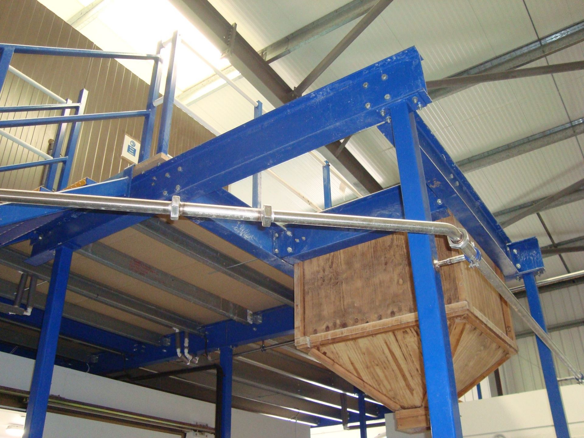 A steel framed mezzanine floor structure, approximately 13x7m, with two insulated cold room - Image 7 of 19