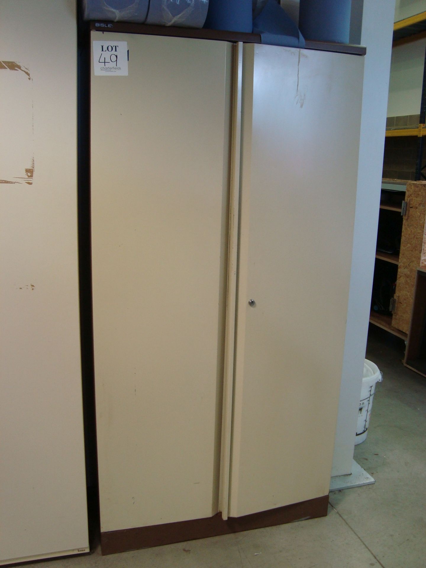 Five various double door full height cupboards, with contents, as lotted - Image 2 of 5