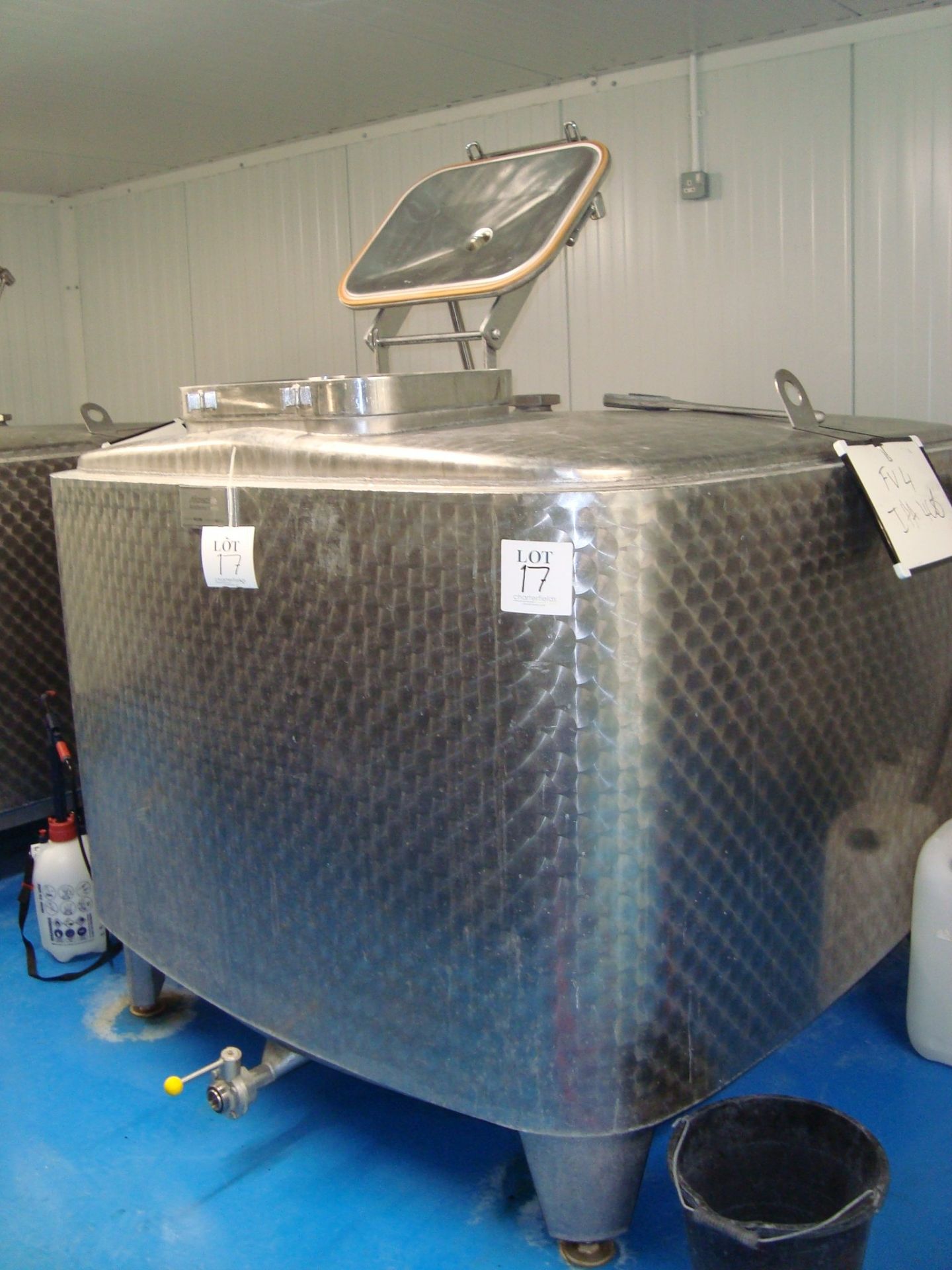 Two 2,000L Moeschle cuboidal fermenting vessels with cooling jackets, Serial numbers 21191 and - Image 2 of 3