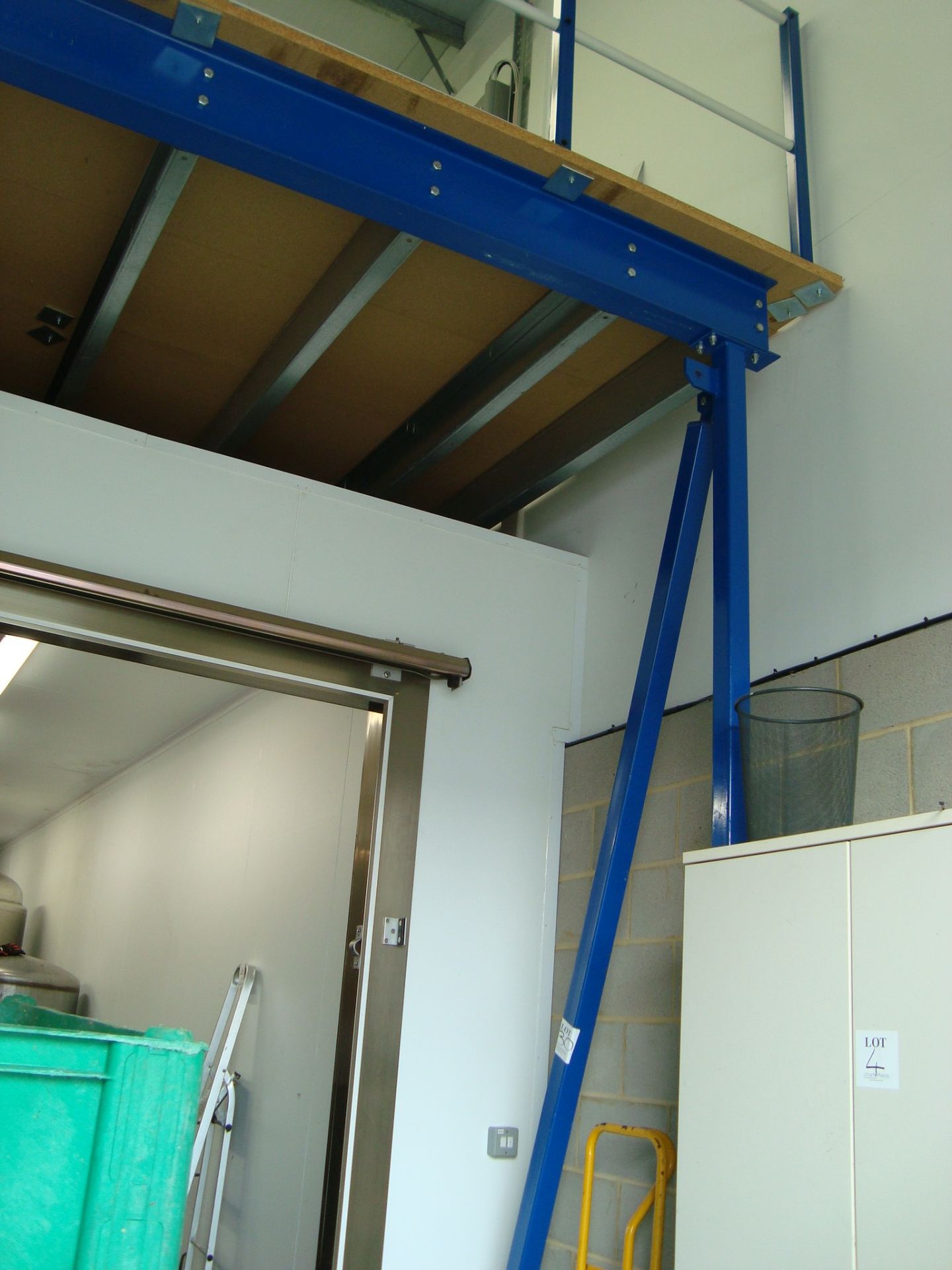 A steel framed mezzanine floor structure, approximately 13x7m, with two insulated cold room - Image 15 of 19