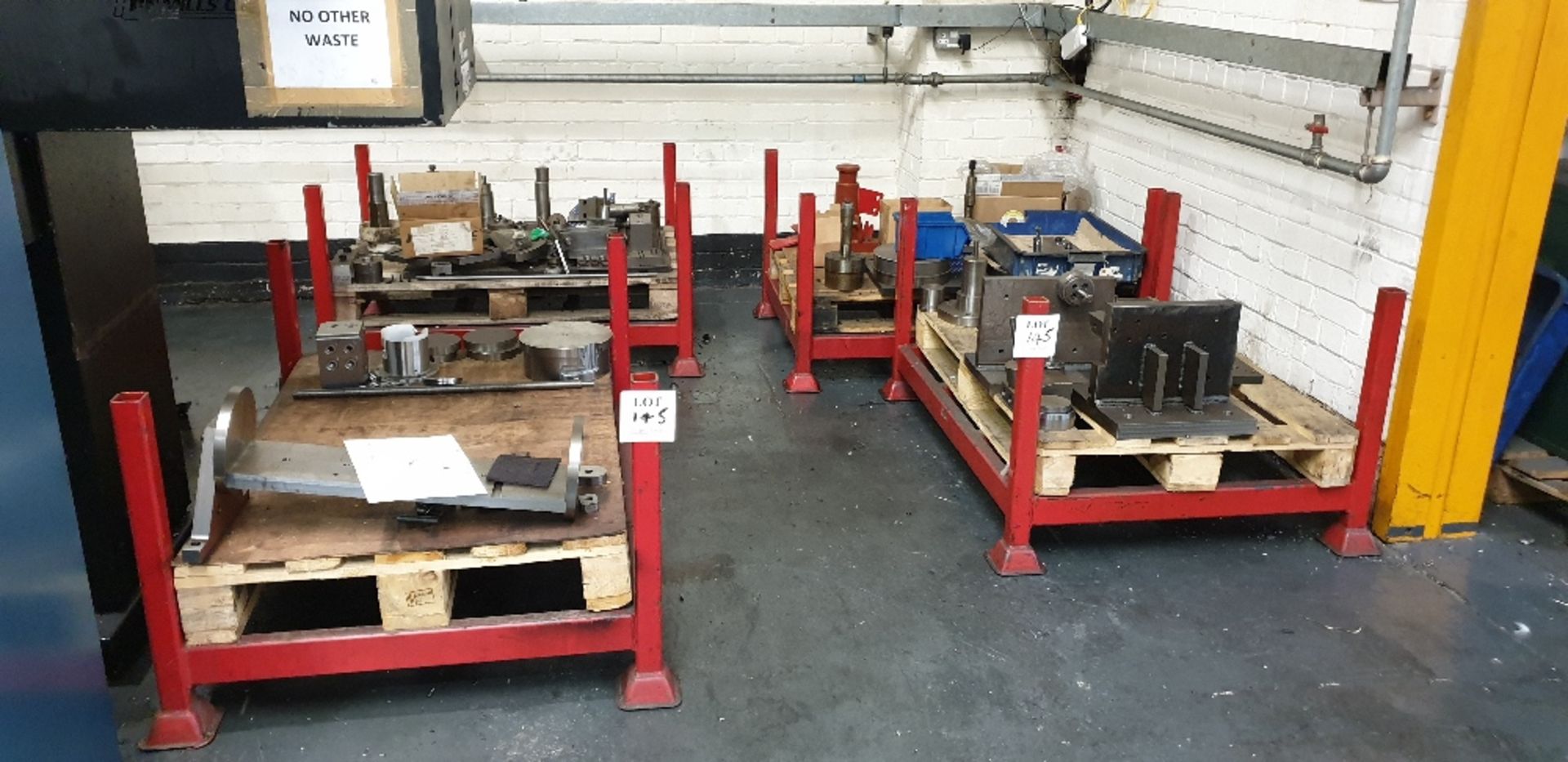 4 - steel stillages with various jigs