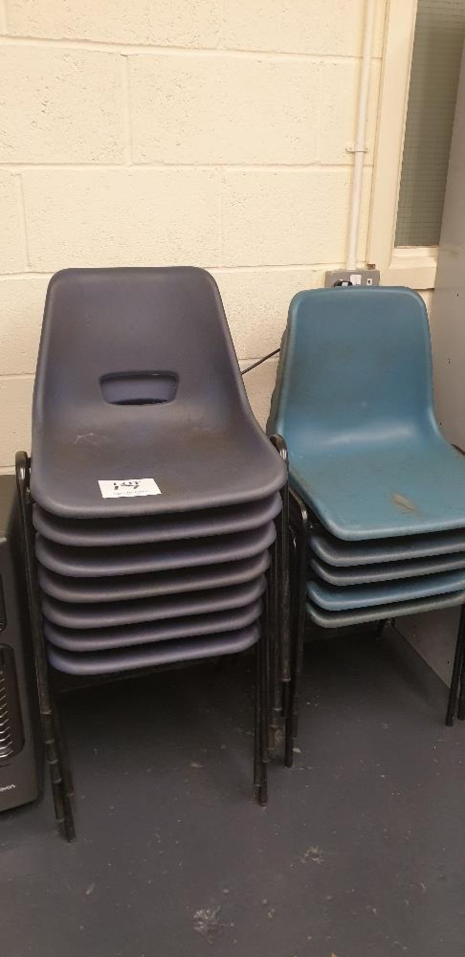 12 - plastic stacking chairs