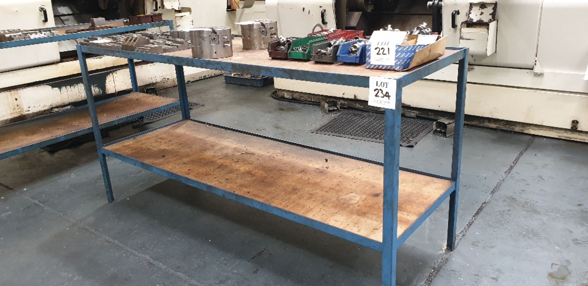 Two tier work table 700 x 2000mm