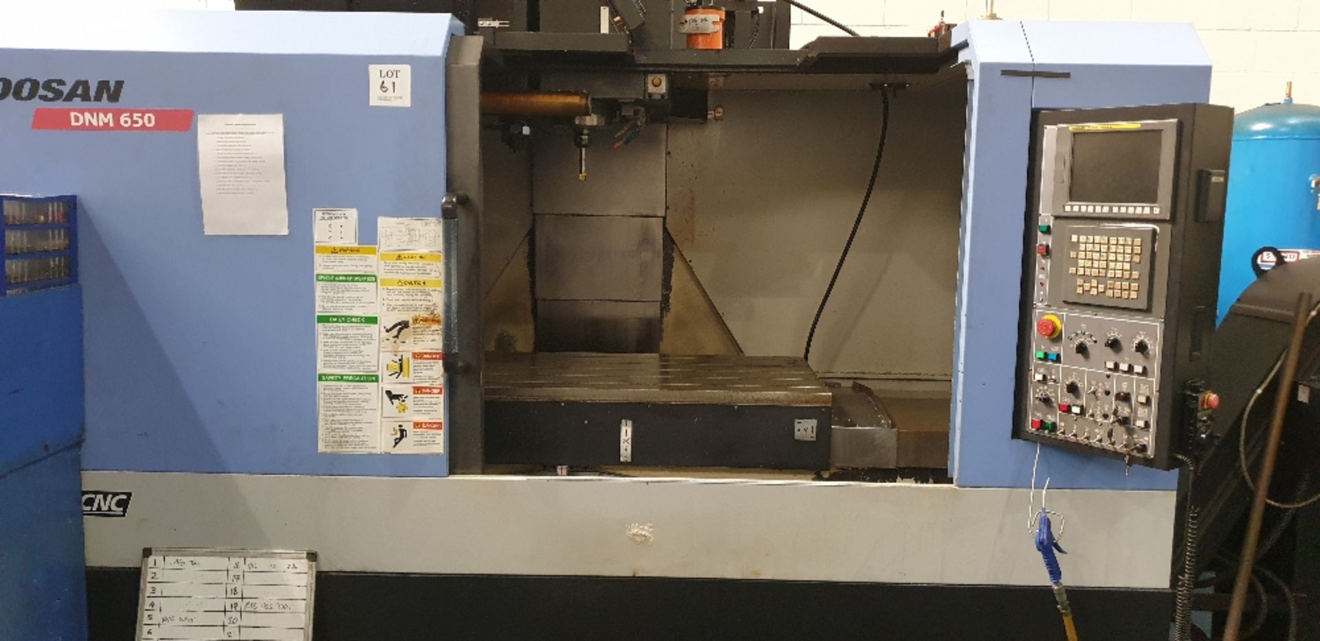 Doosan DNM 650 3 axis CNC machining centre. Serial No. 6500124. YOM 2010, tables, size 670 x 1300. - Image 2 of 3