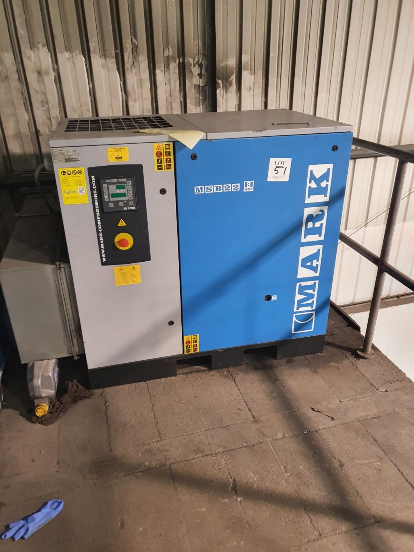 Mark MSB22 8 bar package air compressor 2012 (This compressor is at an elevated height. There is