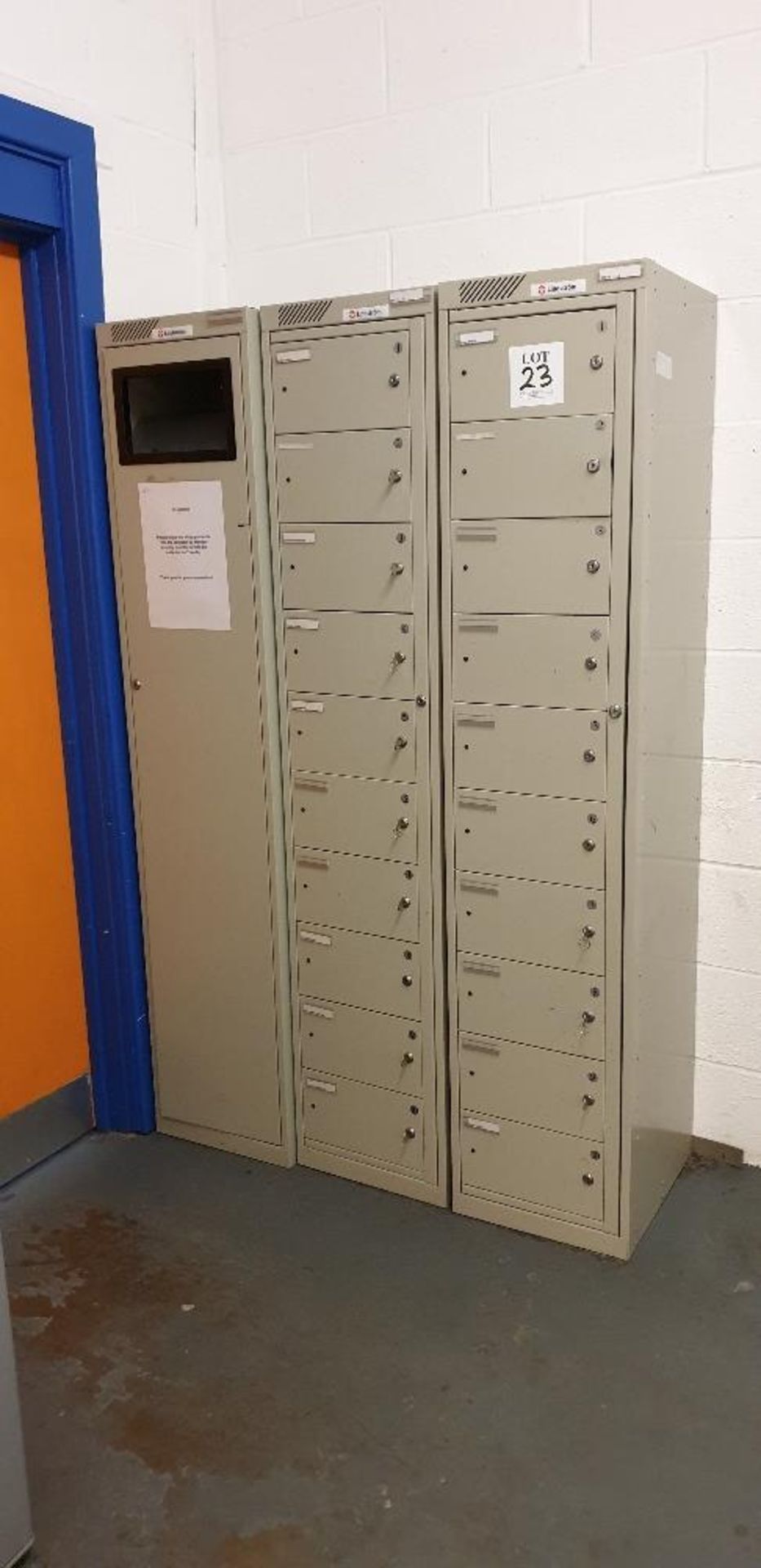 2 - 10 tier personal lockers with dirty garments locker