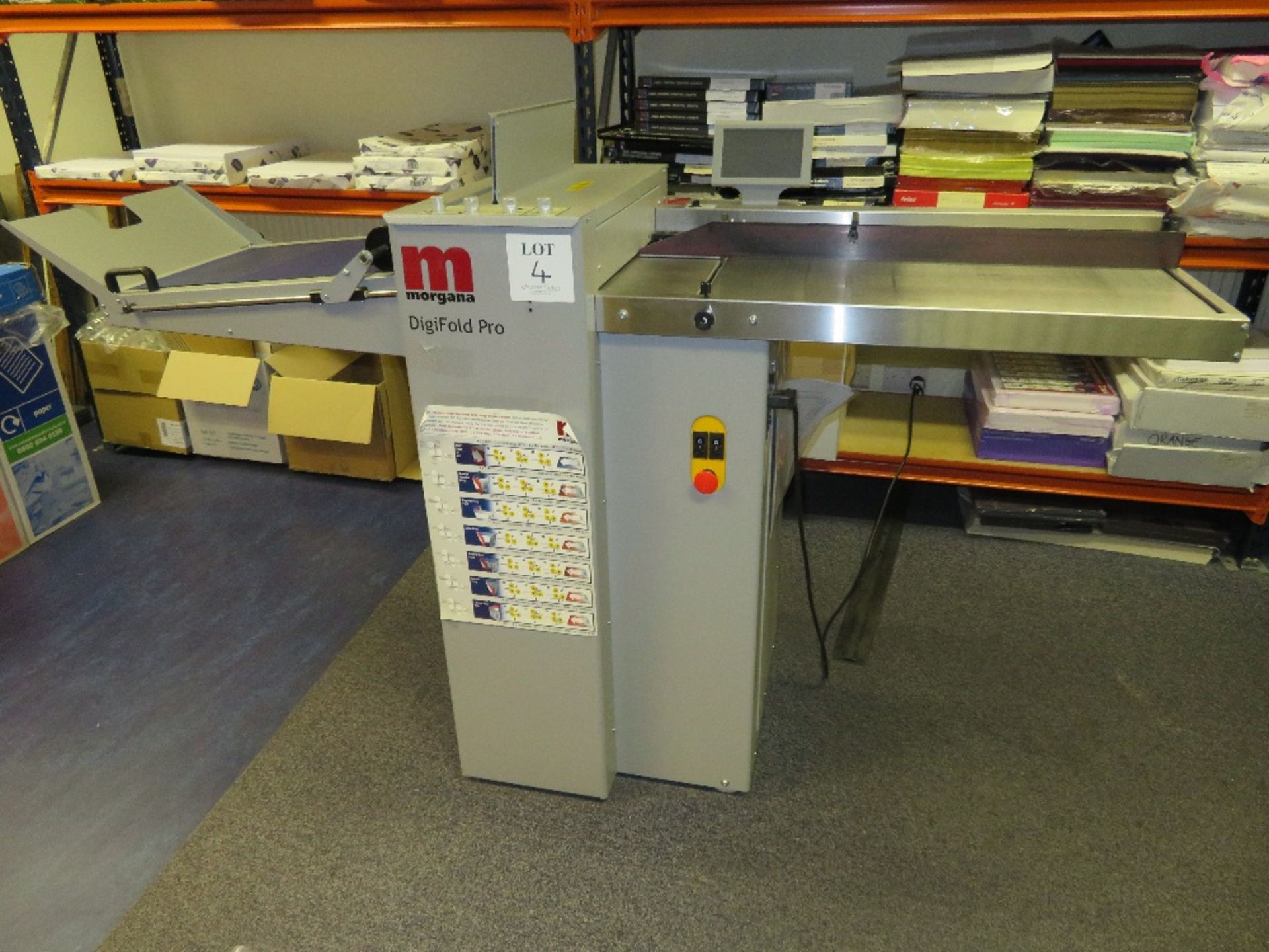 Morgana Model Digifold Pro 1708203S (CB) Creasing and Folding Machine, Serial No. 600895 - Image 4 of 6