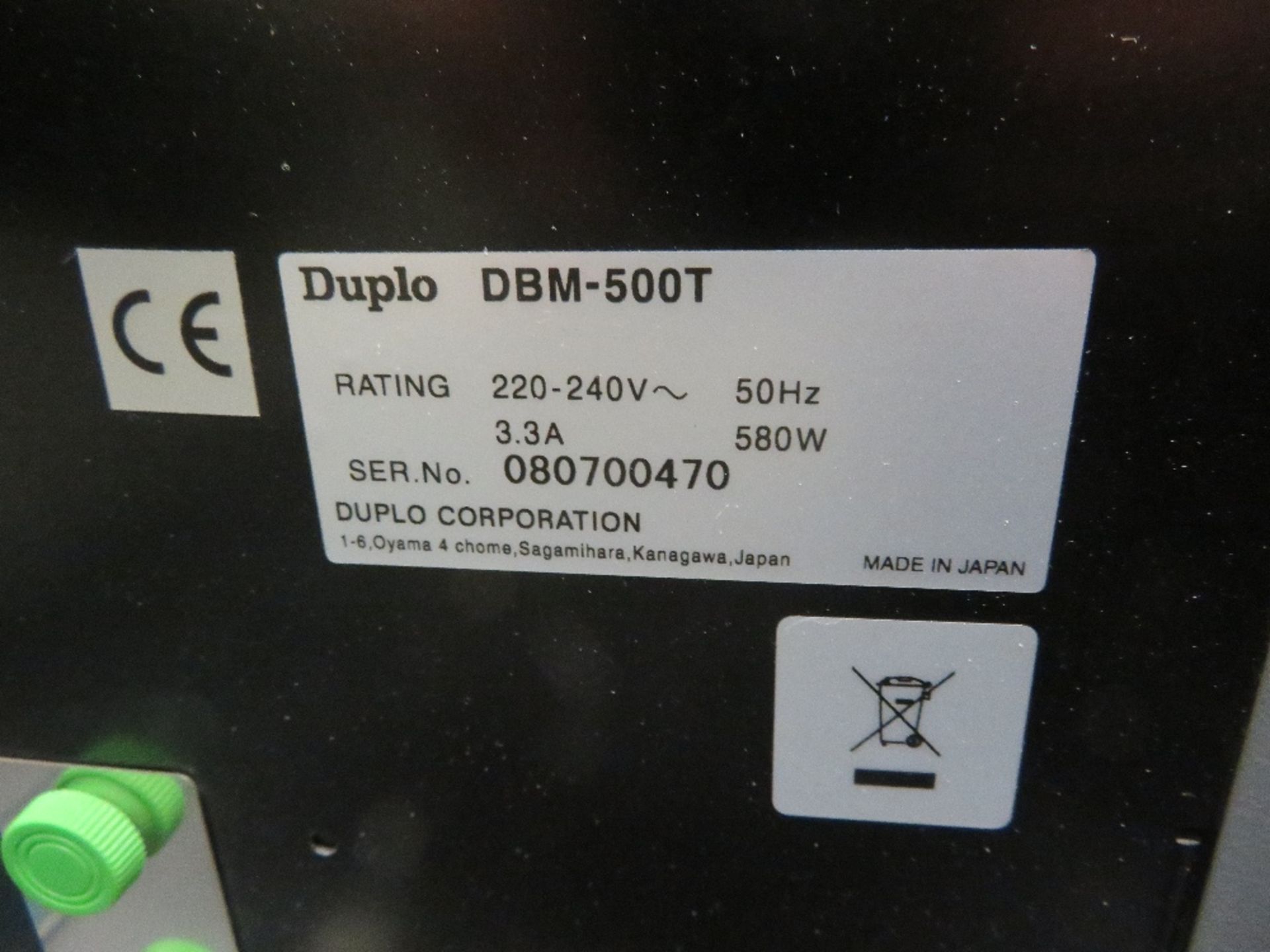 Duplo System 5000 Booklet Making Line, Serial Number 080800341 (December 2008) Comprising: DBM-500 - Image 10 of 18