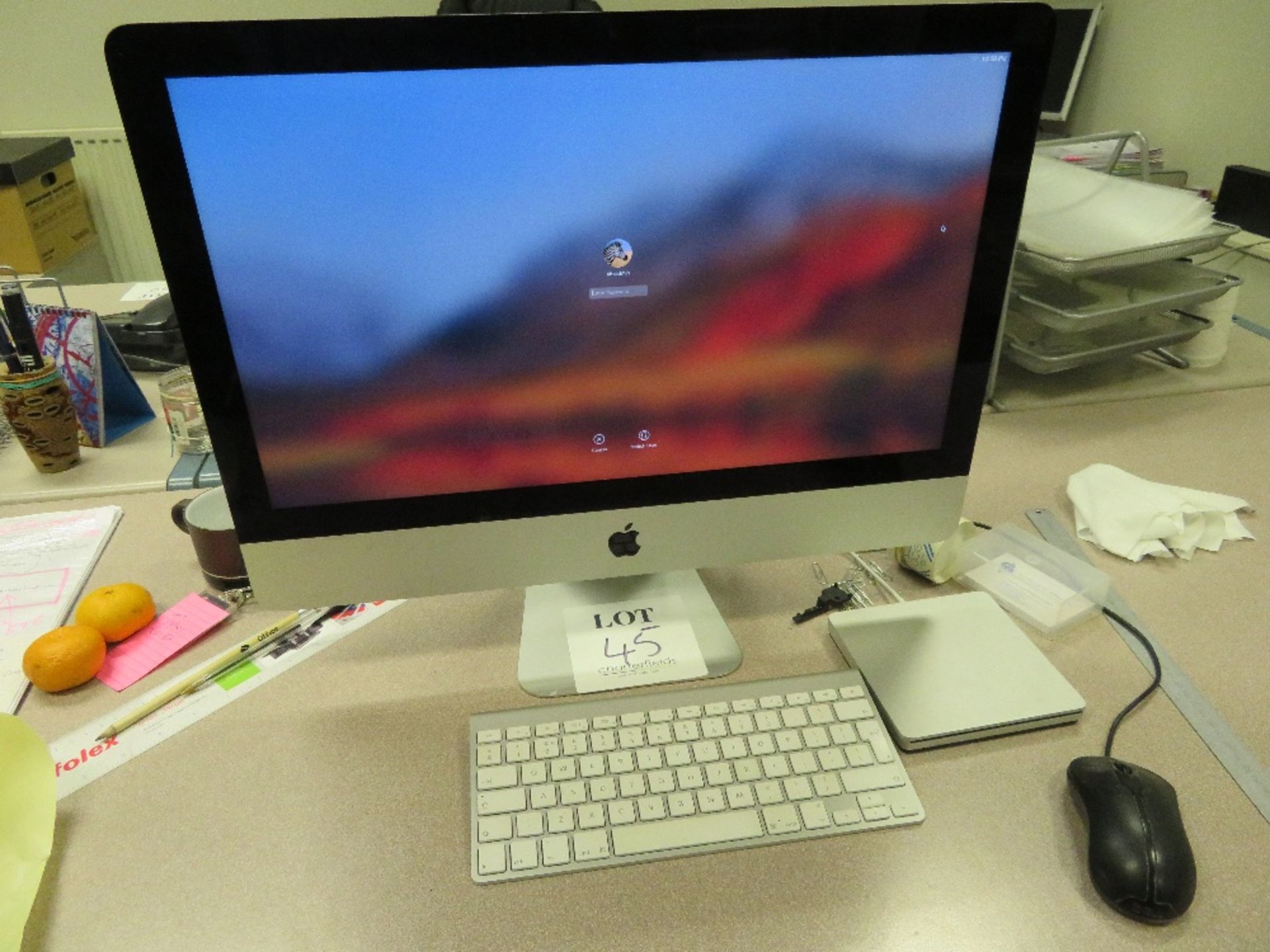 Apple iMac, 21.5 inch, 2.7 GHz Intel Core i5, 1 TB HDD, Memory 8GB RAM, Serial No. C02M8E95F8J2 (