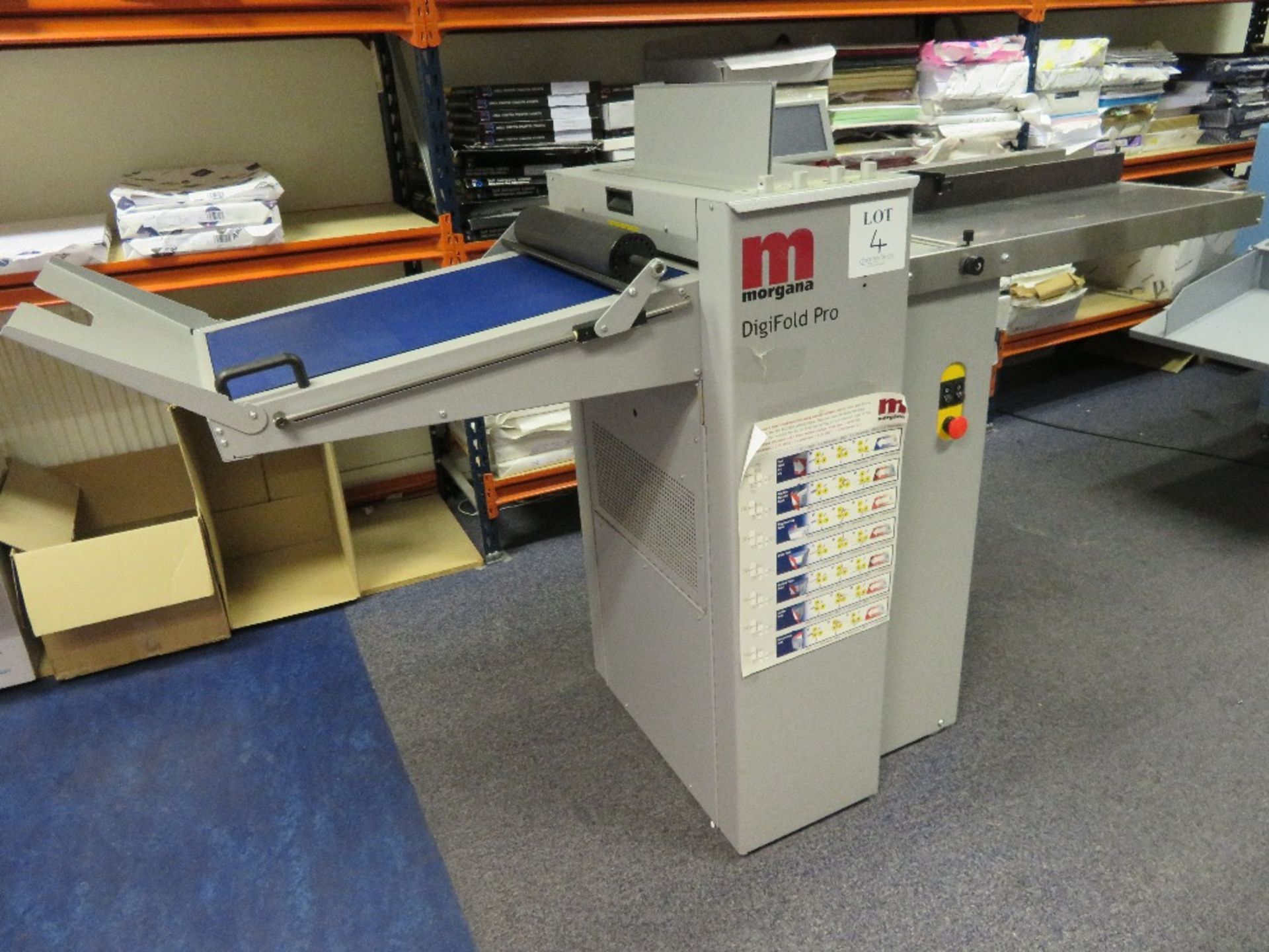 Morgana Model Digifold Pro 1708203S (CB) Creasing and Folding Machine, Serial No. 600895 - Image 2 of 6