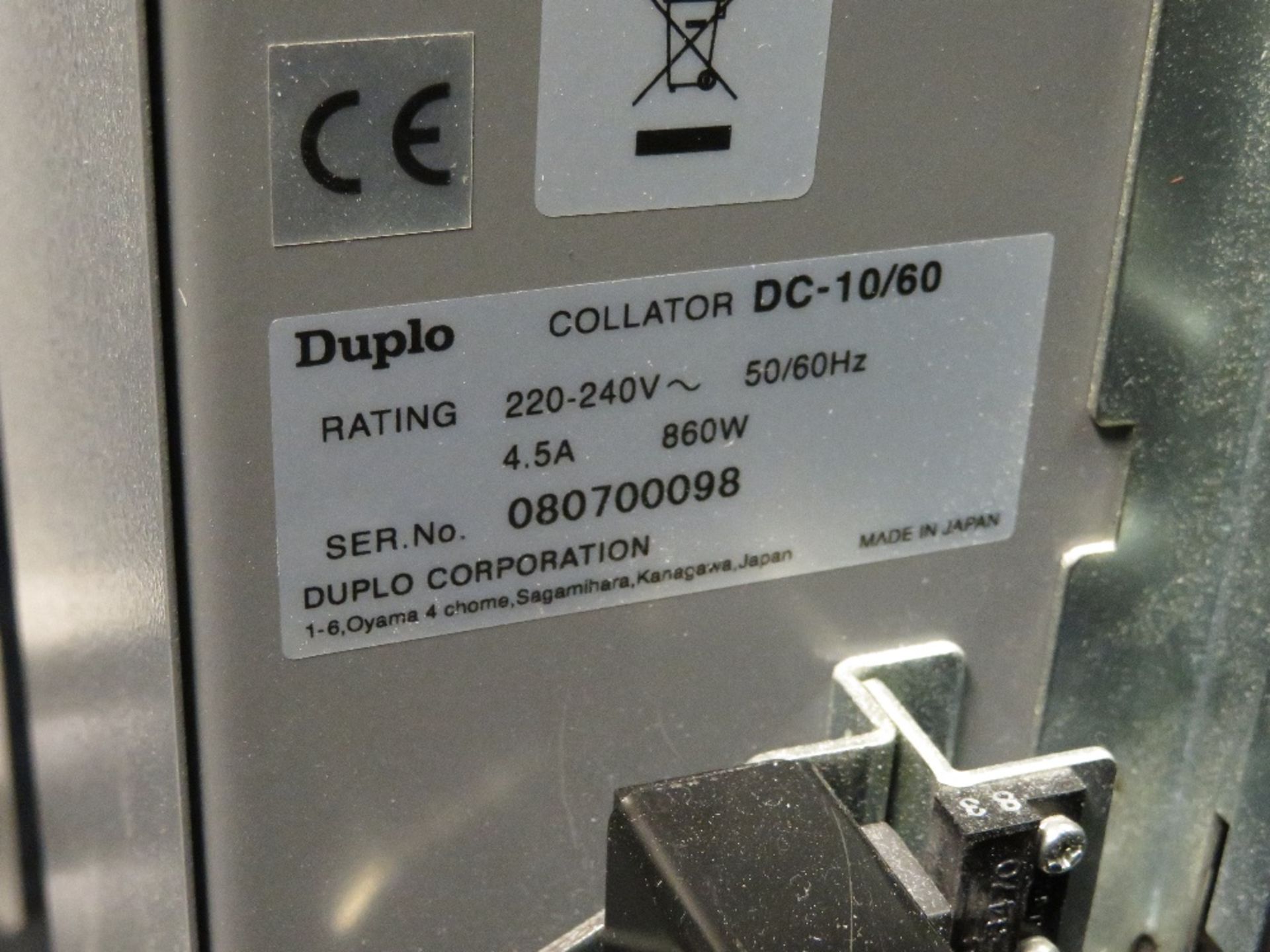 Duplo System 5000 Booklet Making Line, Serial Number 080800341 (December 2008) Comprising: DBM-500 - Image 15 of 18