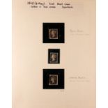 GB.QUEEN VICTORIA 1840 - 1841 INTERESTING COLLECTION includes 1840 1d blacks (4, one appears unused,