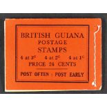 BR. GUIANA 1945-49 24c black on red cover BOOKLET, SG SB9e, very fine, cat £90.
