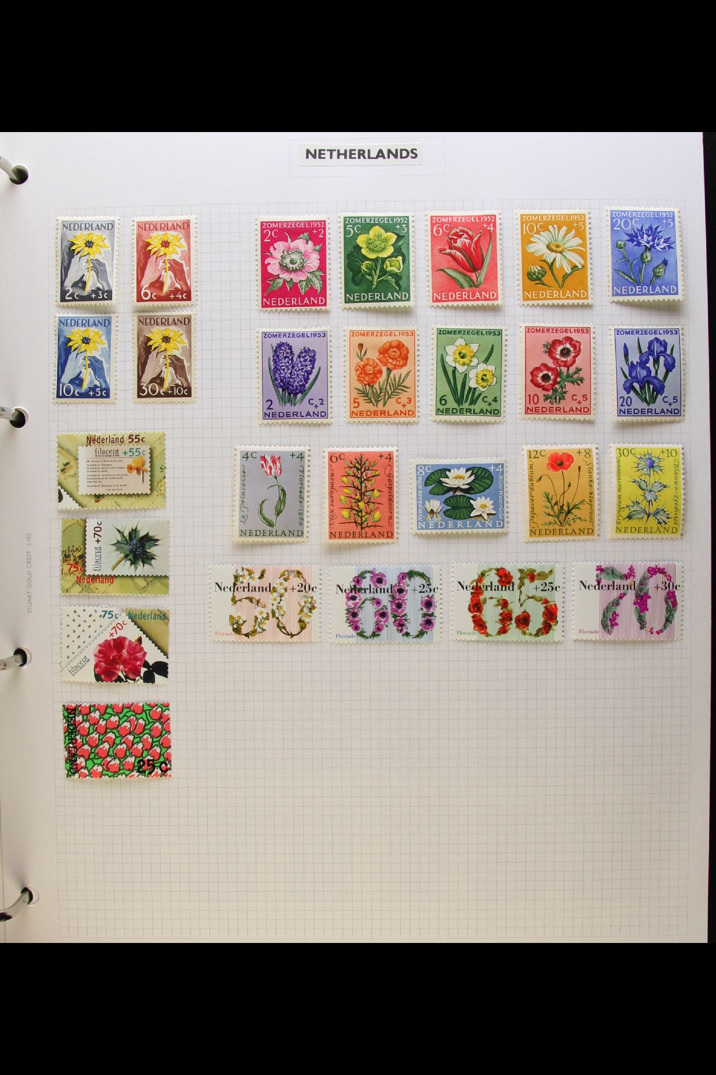 COLLECTIONS & ACCUMULATIONS FLOWERS ON STAMPS COLLECTION 1930's to 1980's fine mint collection in - Image 6 of 13