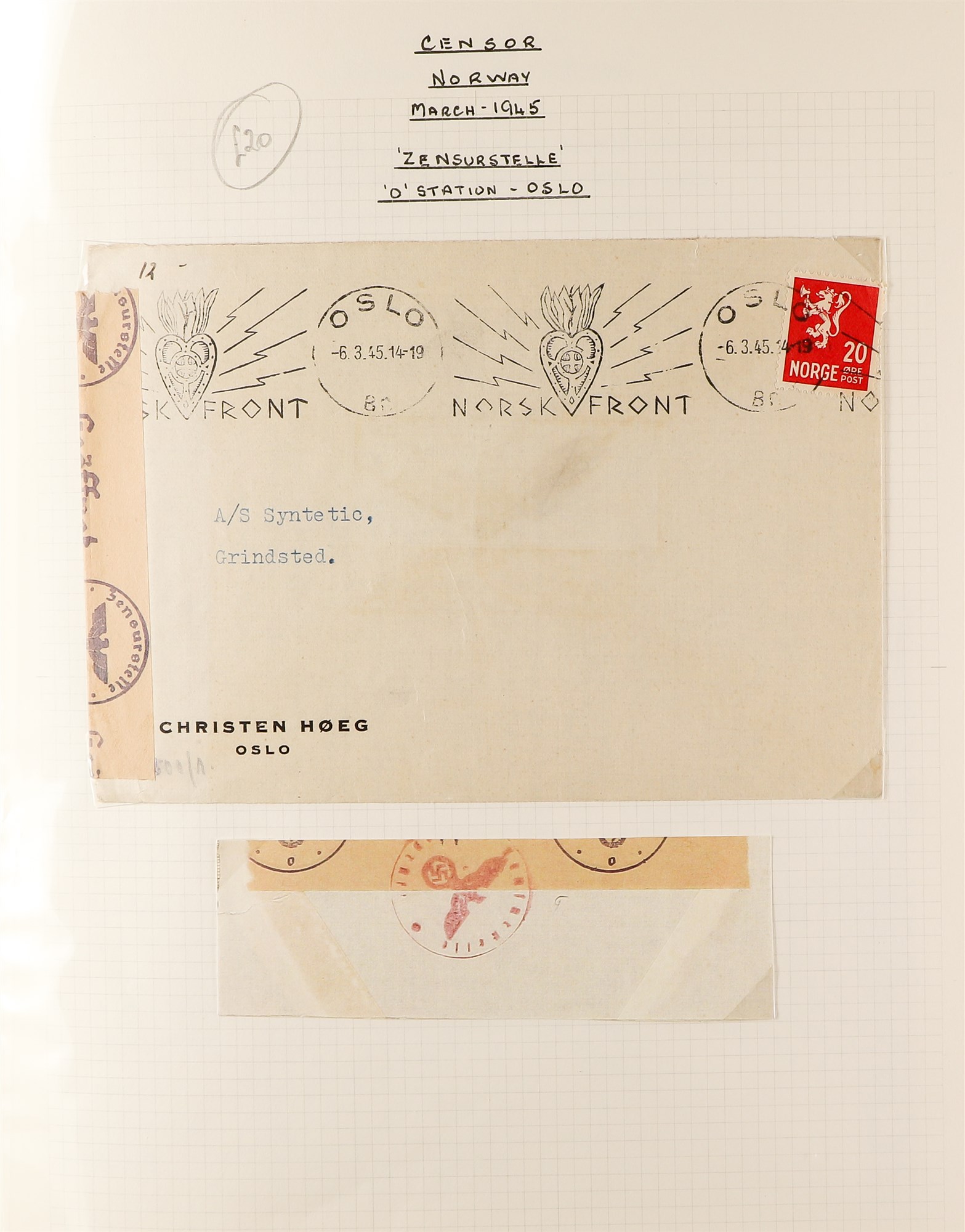 COLLECTIONS & ACCUMULATIONS POSTAL HISTORY COLLECTION of selected items knowledgeably annotated in a - Image 3 of 7