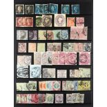 GREAT BRITAIN BALANCE OF QV - KGV STAMPS on several black Hagner & part album pages, 1d blacks (