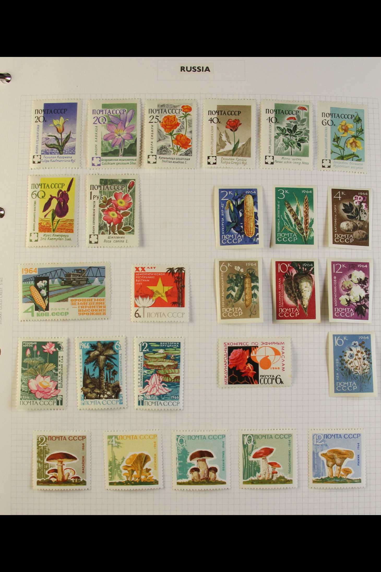 COLLECTIONS & ACCUMULATIONS FLOWERS ON STAMPS COLLECTION 1930's to 1980's fine mint collection in - Image 3 of 13