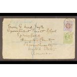 GB.EDWARD VII 1905 (11 Aug) env registered to Springfield, Massachusetts, bearing ½d & 9d KEVII