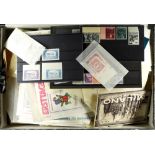 COLLECTIONS & ACCUMULATIONS BOX FILE WITH BETTER 'foreign' stamps mint, never hinged mint & used