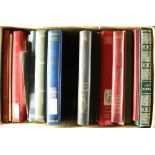 COLLECTIONS & ACCUMULATIONS ASSORTED ALBUMS & LOOSE stamps in a carton with Australia, Spain &