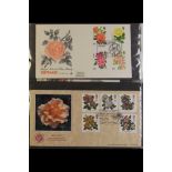 COLLECTIONS & ACCUMULATIONS FLOWERS ON STAMPS & COVERS 1967-2004 all world mint & used stamps plus a