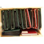 COLLECTIONS & ACCUMULATIONS GB, COMMONWEALTH & FOREIGN COLLECTION IN 27 VOLUMES. Binders (17 red for