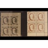 GB.QUEEN VICTORIA 1884 NATIONAL TELEPHONE COMPANY 1d black & 1s brown, Barefoot 1 & 5, each mint