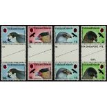 FALKLAND IS. 1980 Birds of Prey watermark CROWN TO LEFT OF CA set complete, each value as a vertical