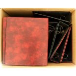 POSTCARD ALBUMS by Collecta, 13 empty 2-ring / 2 card format binders in various colours, as new