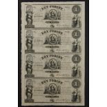 HUNGARY 1852 KOSSUTH'S REVOLUTIONARY BANKNOTES complete set of fund-raising banknotes issued in