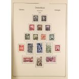GERMAN ALLIED ZONES 1945 - 1948 ZONES COLLECTION of mint & used stamps in a "KA-BE" printed album
