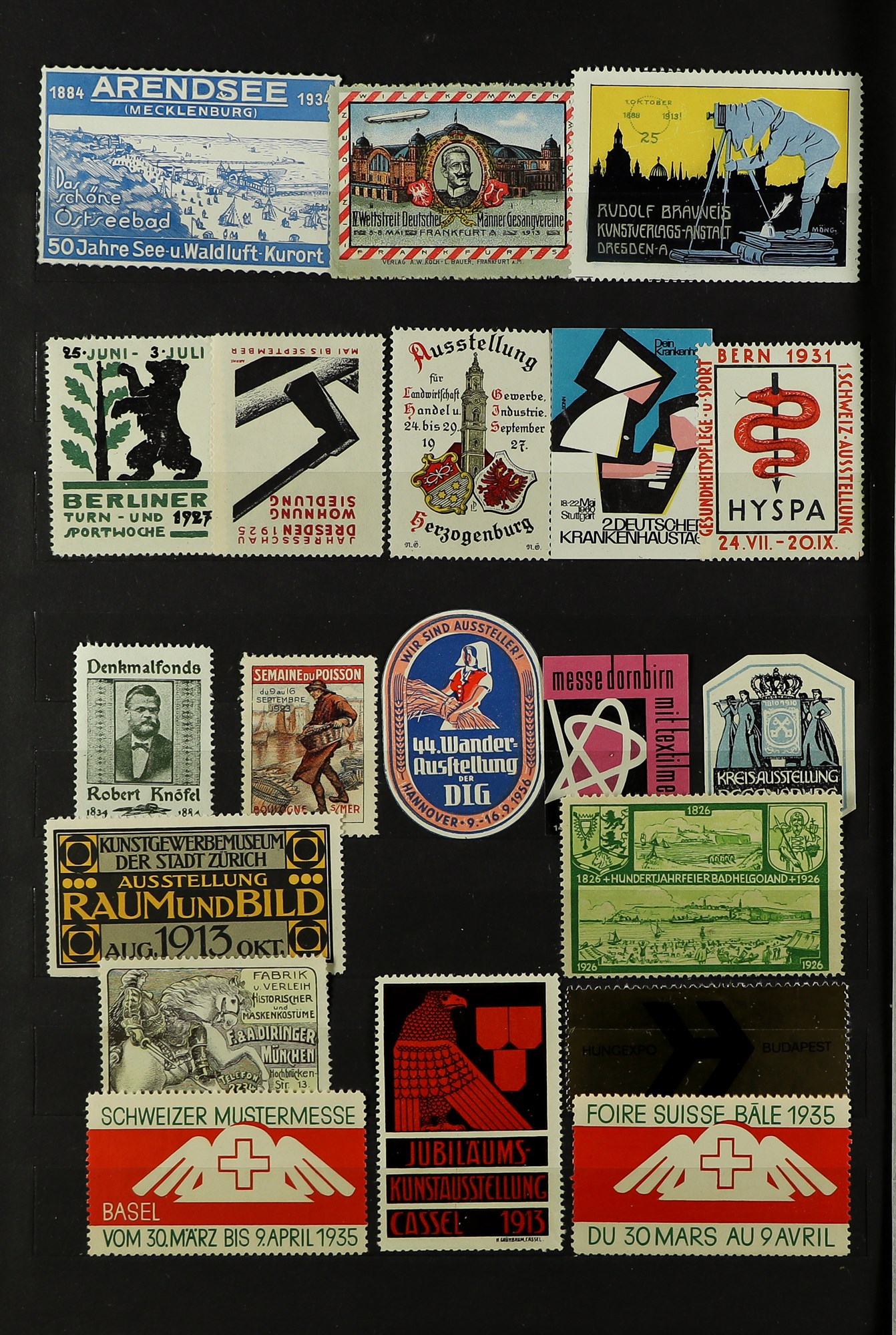 COLLECTIONS & ACCUMULATIONS POSTER STAMPS / CINDERELLA 5 stock books containing poster stamps from - Image 6 of 9