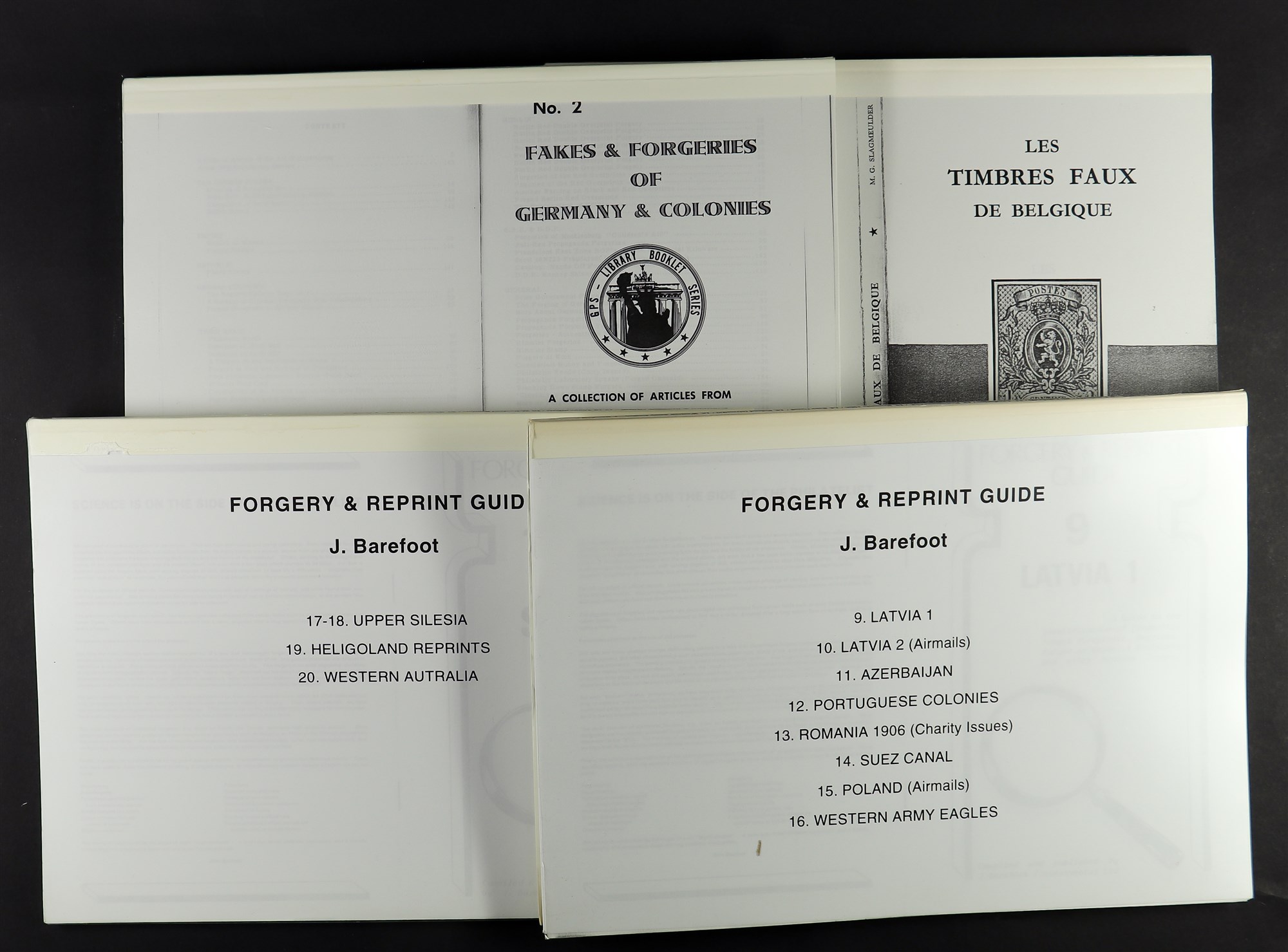 PHILATELIC LITERATURE - A FORGERIES LIBRARY. Two big boxes with around 80 books, photocopied works - Image 4 of 4