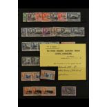 FALKLAND IS. 1878 - 1968 USED COLLECTION on black Hagner pages with some duplication for shades,