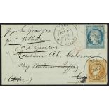 FRANCE 1871 BALLON MONTE. 1871 (7 Jan) EL bearing 20c stamp probably carried on "Le Duquesne" to Gex