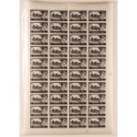 GB.ELIZABETH II 1967 Castle no watermark set (SG 759/762) as COMPLETE SHEETS OF FORTY, cat £400+ (