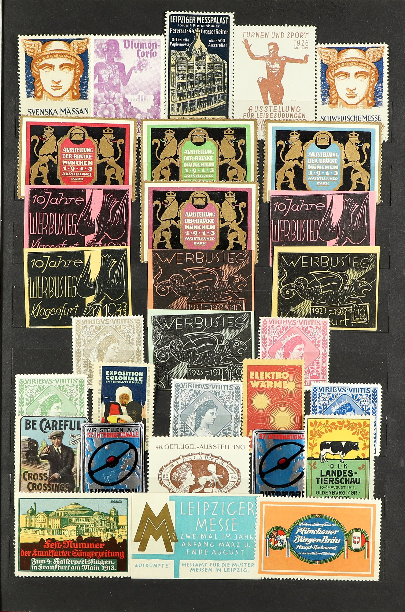 COLLECTIONS & ACCUMULATIONS POSTER STAMPS / CINDERELLA 5 stock books containing poster stamps from - Image 7 of 9