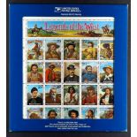 UNITED STATES 1994 RECALLED "LEGENDS OF THE WEST" SHEET with the incorrect Bill Bicket portrait