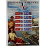 GB.ELIZABETH II BRADBURY "HISTORY OF BRITAIN" STAMP SHEETS 70-111 AND ISLE OF MAN SHEETS 1-5. A