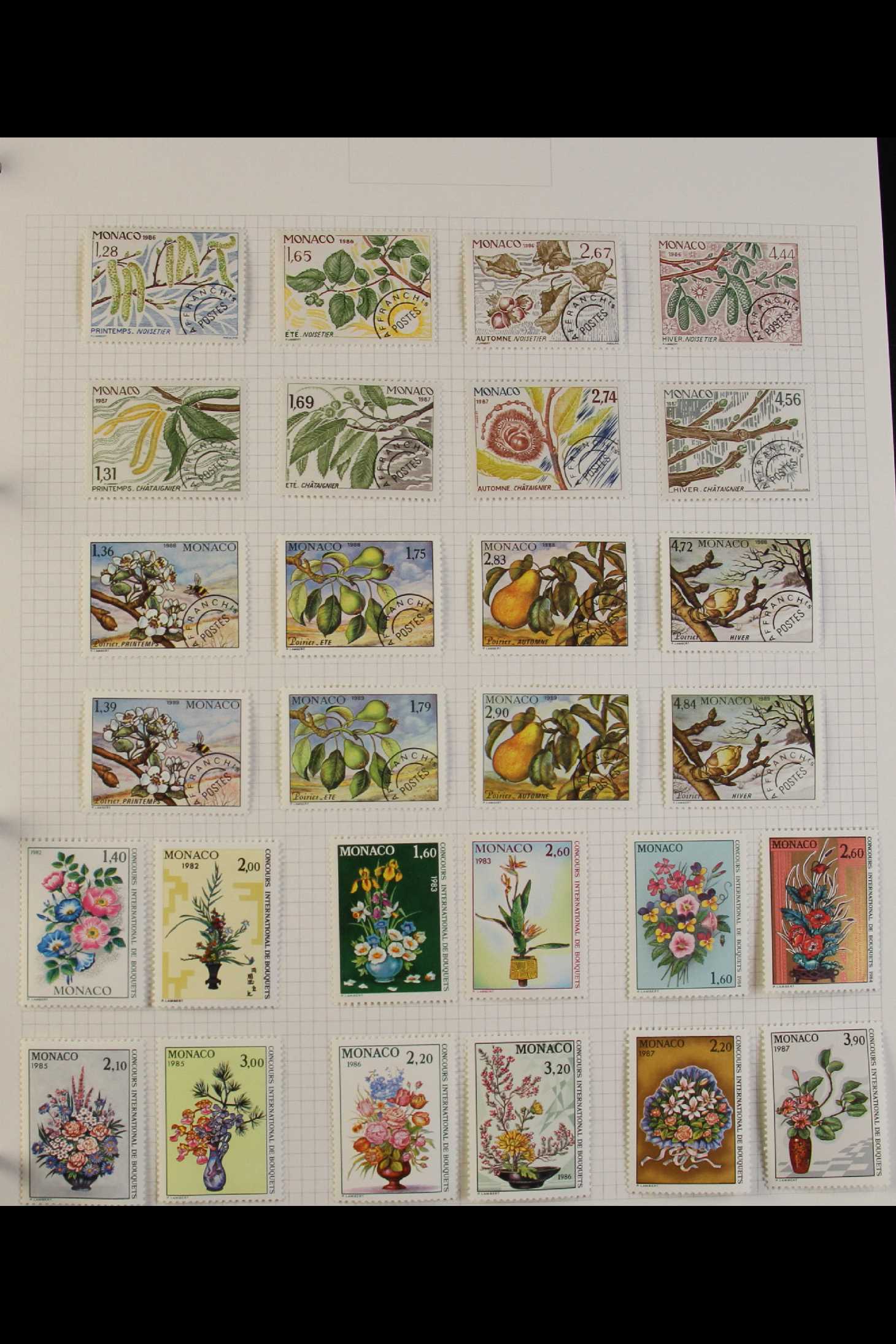 COLLECTIONS & ACCUMULATIONS FLOWERS ON STAMPS COLLECTION 1930's to 1980's fine mint collection in